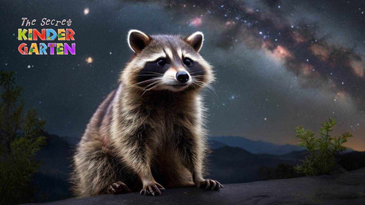 A Stargazing Racoon